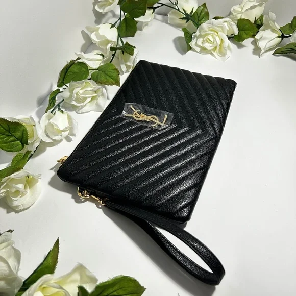 Black YSL Monogram Small Pouch - Picture 4 of 11